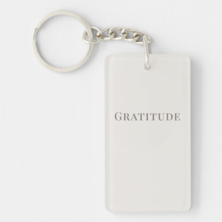Porte-clefs Minimalist Gratitude – Calm Typography Design
