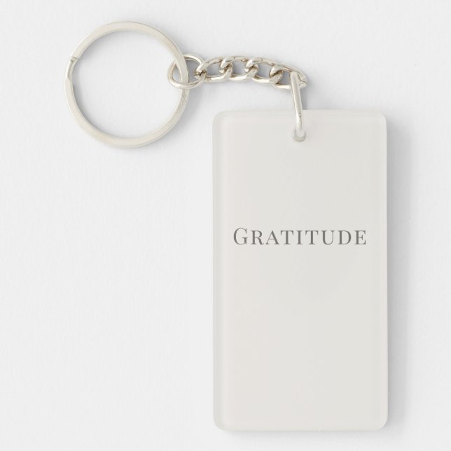 Porte-clefs Minimalist Gratitude – Calm Typography Design (Devant)