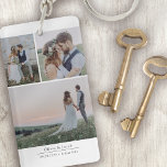 Porte-clefs Minimaliste 3 photos Mariage garde-photos<br><div class="desc">Profitez de vos photos mariages préférées partout où vous êtes</div>