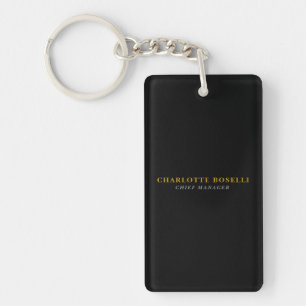 Porte-clefs Minimaliste Classique Professionnel Couleur Noir O