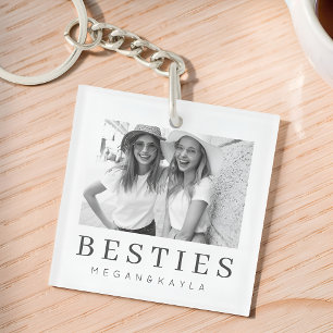 Porte-clefs Minimaliste moderne chic Best Friends BFF Photo