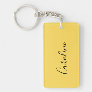Porte-clefs Minimaliste moderne moutarde jaune