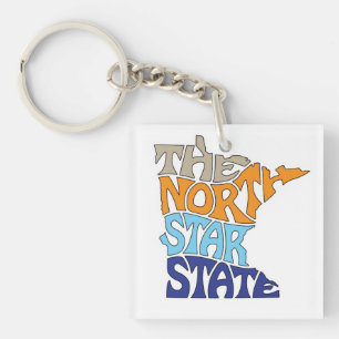 Porte-clefs Minnesota Nickname Word Art