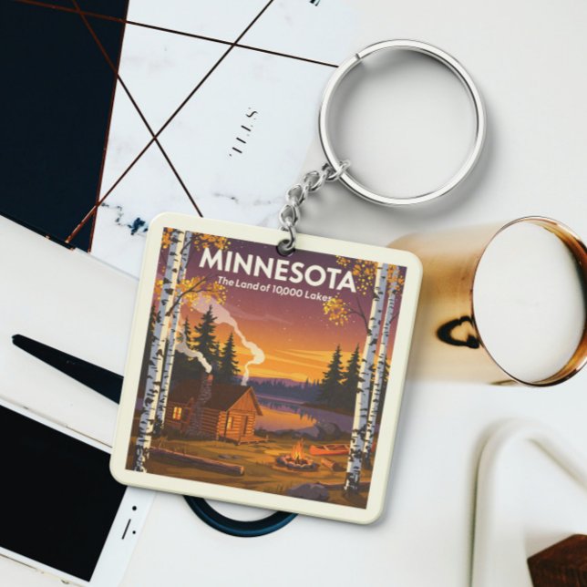 Porte-clefs Minnesota vintage (Créateur téléchargé)