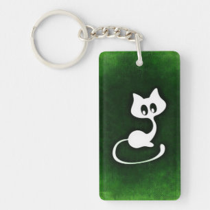 Porte-clefs Minou blanc