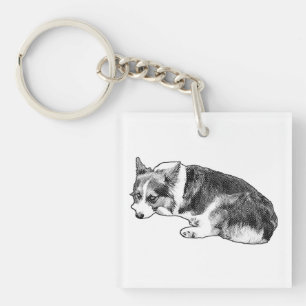 Porte-clefs Minuscule Corgi, Carreau Fidèle