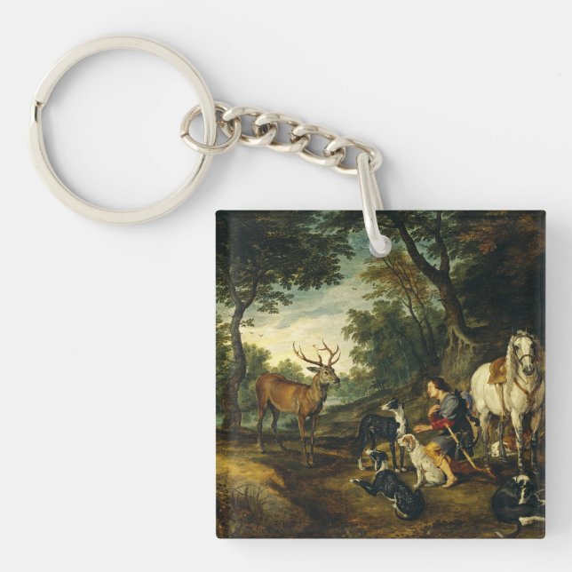 Porte-clefs Miracle de Saint Hubert par Pierre Paul Rubens  (Devant)