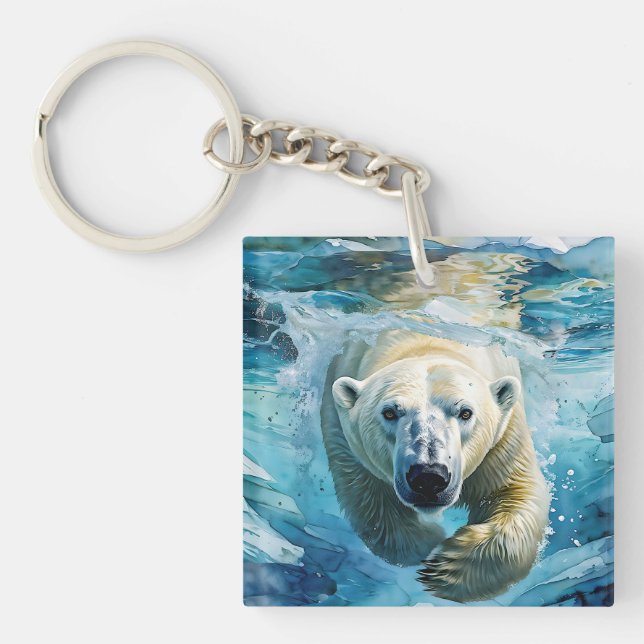 Porte-clefs Mirage arctique : Le Monarque de la natation (Devant)