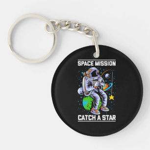 Porte-clefs Mission spatiale astronaute Attraper une étoile