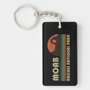 Porte-clefs Moab Utah coucher de soleil vintage Parc national