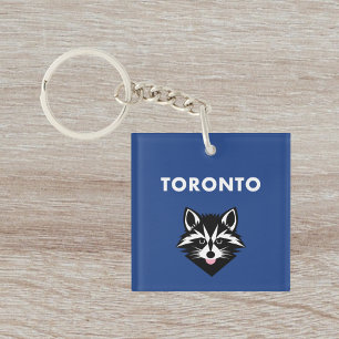 Porte-clefs Mocage mignon amusant Toronto Raccoon Couleur fonc