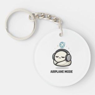 Porte-clefs Mode Avion Activé - Personnage Fatigué Mignon avec