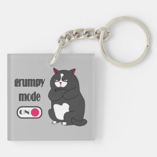 Porte-clefs Mode grumeux sur drôle de gros chat
