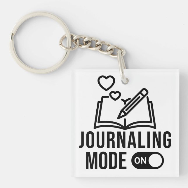 Porte-clefs Mode Journalisation Activé Journal Intime Écriture (Devant)