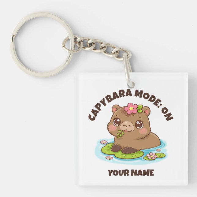 Porte-clefs Mode Personnalisé Mignon Capybara Kawaii (Devant)