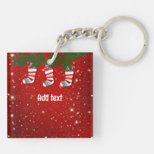 Porte-clefs Modèle de Noël Red Twinkle