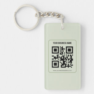 Porte-clefs Modèle de nom commercial de code QR personnalisé