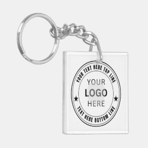 Porte-clefs Modèle de nom de logo d'entreprise personnalisé