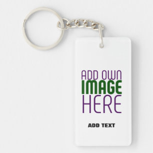 PORTE-CLEFS MODÈLE DE TEXTE D'IMAGE BLANCHE SIMPLE MODERNE