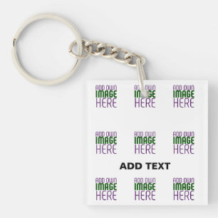 PORTE-CLEFS MODÈLE DE TEXTE D'IMAGE BLANCHE SIMPLE MODERNE