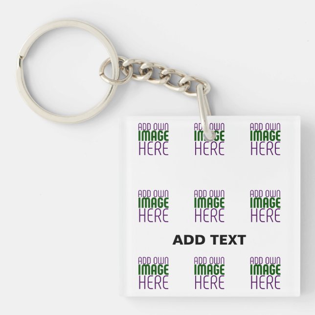 PORTE-CLEFS MODÈLE DE TEXTE D'IMAGE BLANCHE SIMPLE MODERNE (Devant)