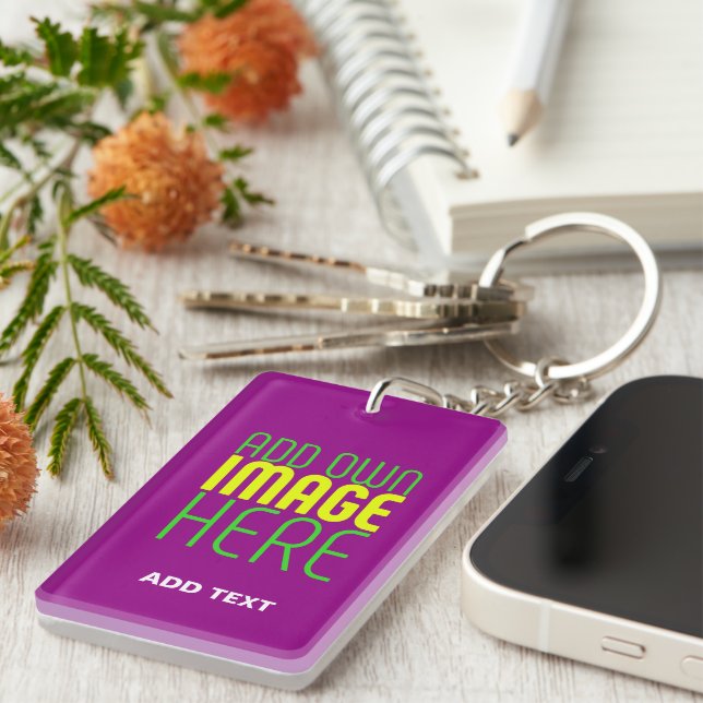 PORTE-CLEFS MODÈLE DE TEXTE D'IMAGE SIMPLE MODERNE MODIFIABLE (Devant droit)