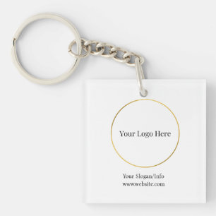 Porte-clefs Modèle d'entreprise élégant avec logo de société
