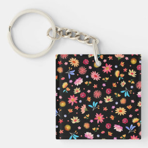 Porte-clefs Modèle floral lunaire