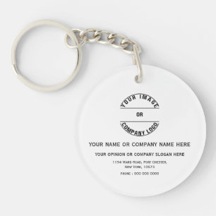 Porte-clefs Modèle vierge personnalisé de 5 cm de diamètre