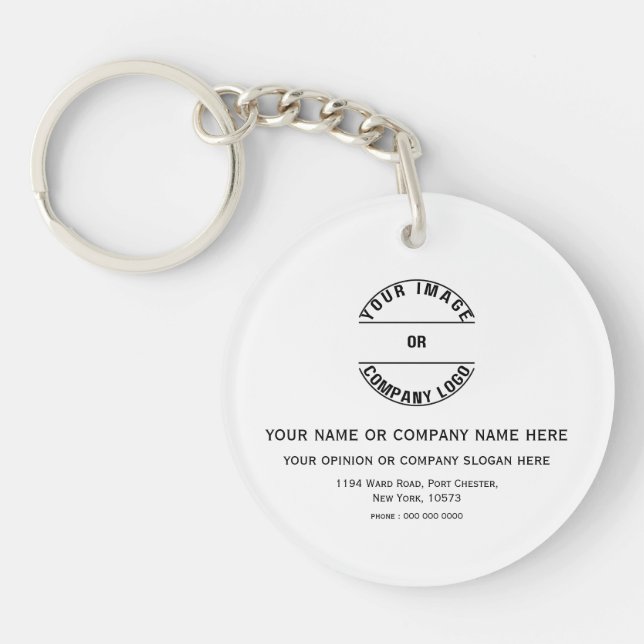 Porte-clefs Modèle vierge personnalisé sur mesure (Devant)