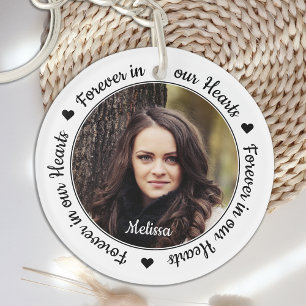 Porte-clefs Modern 2 Photo Memorial Forever dans nos coeurs Ke