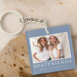 Porte-clefs Modern Chic Best Friends BFF Photo<br><div class="desc">Design is composed of fun and playful typographiy with sans serif and serif font. Add a custom photo.</div>