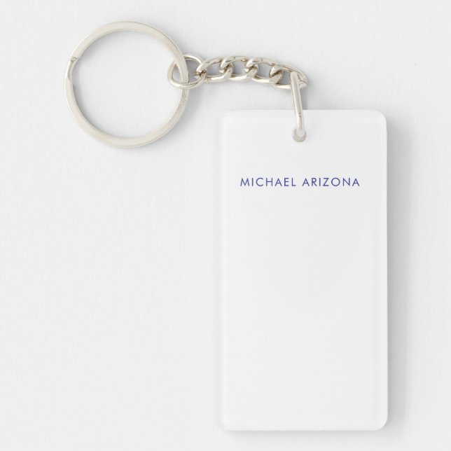 Porte-clefs Modern Minimalist Simple Plain Own Name (Devant)
