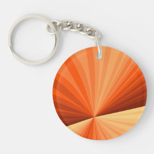 Porte-clefs Moderne Abstrait Orange Rouge Vanille Graphique Fr