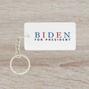Porte-clefs Moderne bleu rouge Joe Biden Président