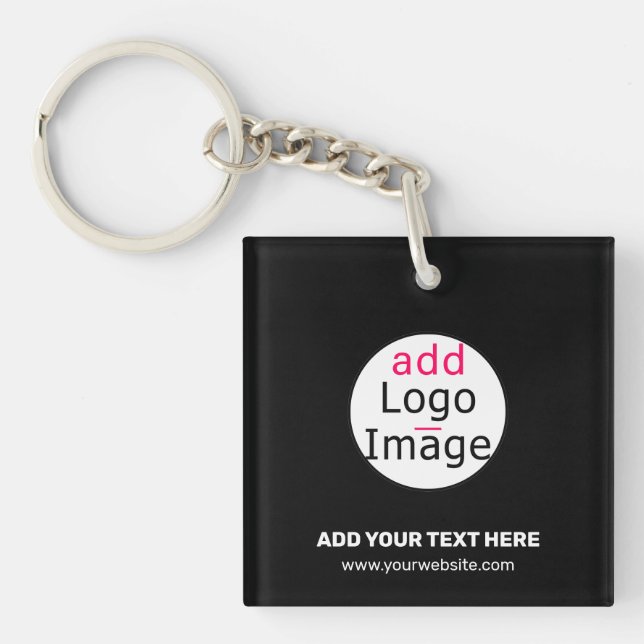 Porte-clefs Moderne Business Personnalisable Ajouter un logo N (Devant)