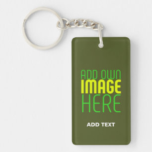 PORTE-CLEFS MODERNE ÉDITABLE ARMÉE VERT IMAGE MODÈLE TEXTE
