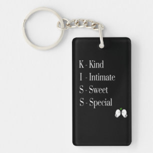 Porte-clefs Moderne - élégant " Kiss " pleine forme de Porte -