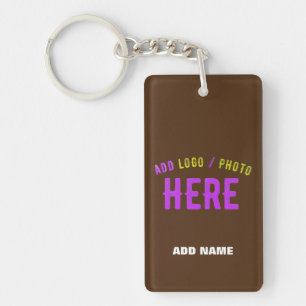 PORTE-CLEFS MODERNE ET MODERNE PERSONNALISABLE BROWN VÉRIFIÉ