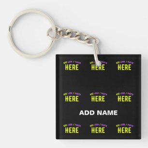 PORTE-CLEFS MODERNE ET MODERNE PERSONNALISABLE NOIR VÉRIFIÉ