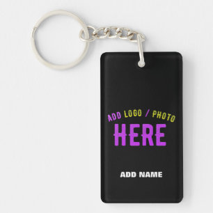 PORTE-CLEFS MODERNE ET MODERNE PERSONNALISABLE NOIR VÉRIFIÉ
