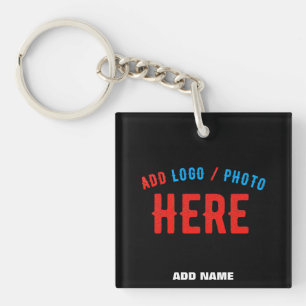 PORTE-CLEFS MODERNE ET MODERNE PERSONNALISABLE NOIR VÉRIFIÉ