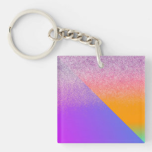 Porte-clefs Moderne Géométrique Deux Tons Ombre Triangle Paill