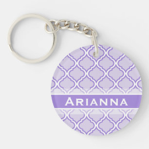 Porte-clefs Moderne Lilac Purple Marocain Trellis