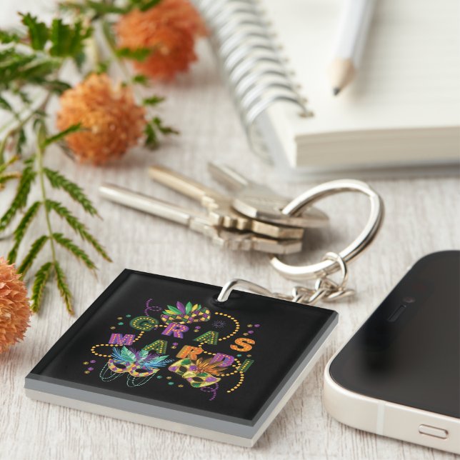 Porte-clefs Moderne Mardi Gras (Devant Droit)
