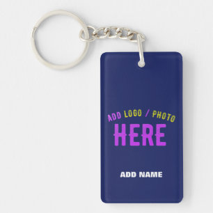 PORTE-CLEFS MODERNE MODERNE ET MODERNE MARINE BLEUE VÉRIFIÉE M