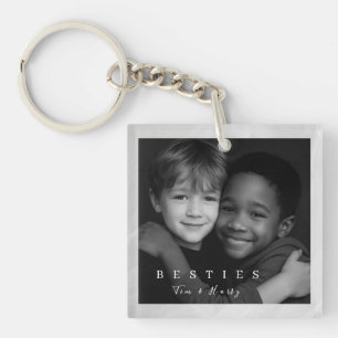 Porte-clefs Moderne photo chic minimaliste de meilleures amies