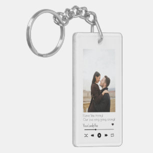 Porte-clefs Moderne romantique Couple Stylisé Lecteur de musiq