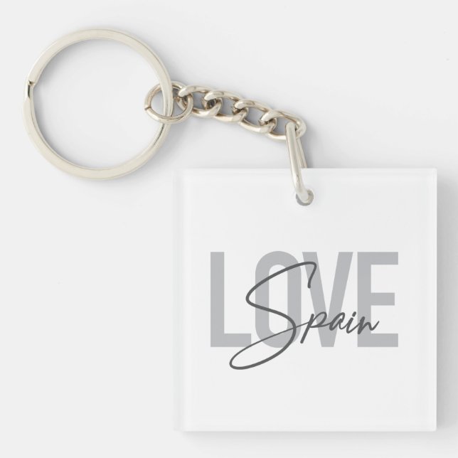Porte-clefs Moderne, simple, cool, design urbain Aimer Espagne (Devant)
