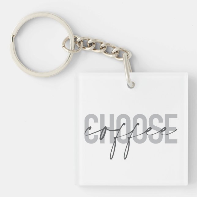 Porte-clefs Moderne, simple, cool, design urbain Choisir Café (Devant)